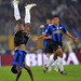 Olaszország: A nigériai Victor Obinna gólöröme az Inter Milan – AS Roma ligamérkőzésen.  

