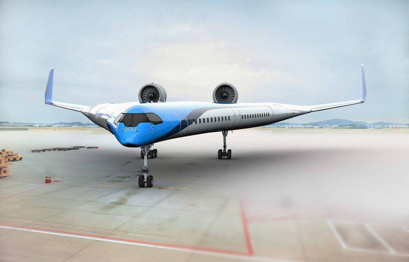 Futurisztikus, V alakú repülő mögé állt be a KLM - 4